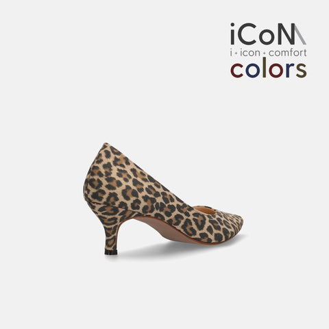 20%OFF：iCoN COLORS：ポインテッドトゥ スエード パンプス（C57172）レオパードS/mamian（マミアン）