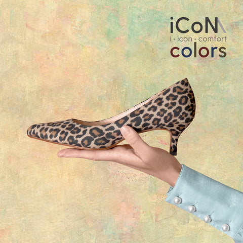 20%OFF：iCoN COLORS：ポインテッドトゥ スエード パンプス（C57172）レオパードS/mamian（マミアン）