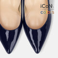 2025SS：iCoN COLORS：ポインテッドトゥ エナメル パンプス（C57171）クラシックネイビー/mamian（マミアン）