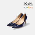 2025SS：iCoN COLORS：ポインテッドトゥ エナメル パンプス（C76531）クラシックネイビー/mamian（マミアン）