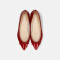 2026SSBI：ポインテッドトゥ フラット バレエシューズ（1333）レッドE/mamian（マミアン）