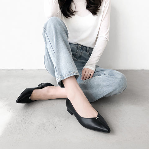 予約：メタルパーツ フラットシューズ（m17064）ブラック/mamian（マミアン）