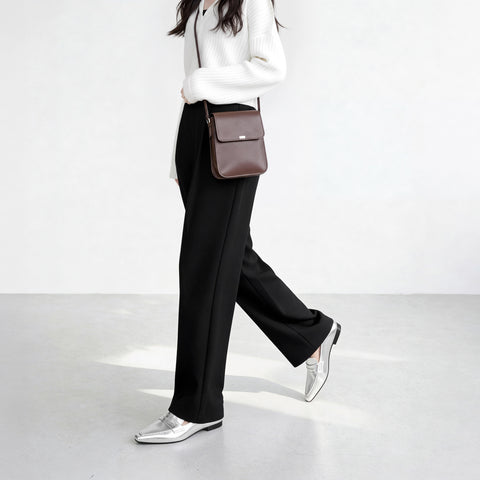 予約：2026SS：スクエアトゥローファー（m18016）シルバー/mamian（マミアン）