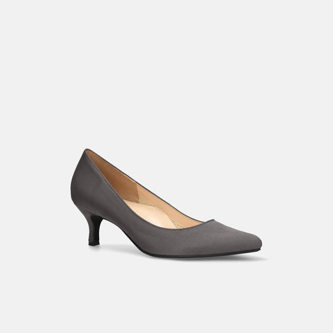 予約：2026AW：iCoN COLORS：ポインテッドトゥ スエード パンプス（C57172）チャコールS/mamian（マミアン）