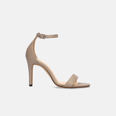 2026SS：ハイヒール ライン サンダル（3570）グレージュ/mamian（マミアン）