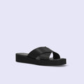 限定特価3,490円：【ユニセックス】厚底 プラットフォーム クロス サンダル（m10bn07）ブラック/mamian（マミアン）