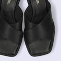 限定特価3,490円：【ユニセックス】厚底 プラットフォーム クロス サンダル（m10bn07）ブラック/mamian（マミアン）